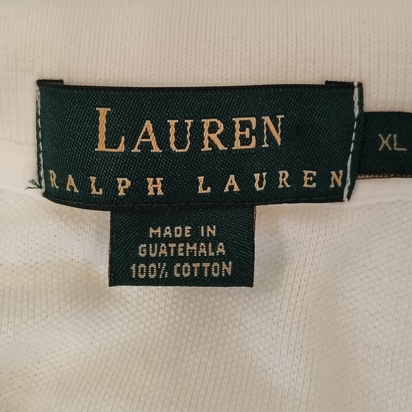 Lauren Ralph Lauren Polo Shirt  Mens XL White Long Sleeve Preppy Vintage 90s Y2K - Picture 7 of 9